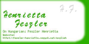henrietta feszler business card